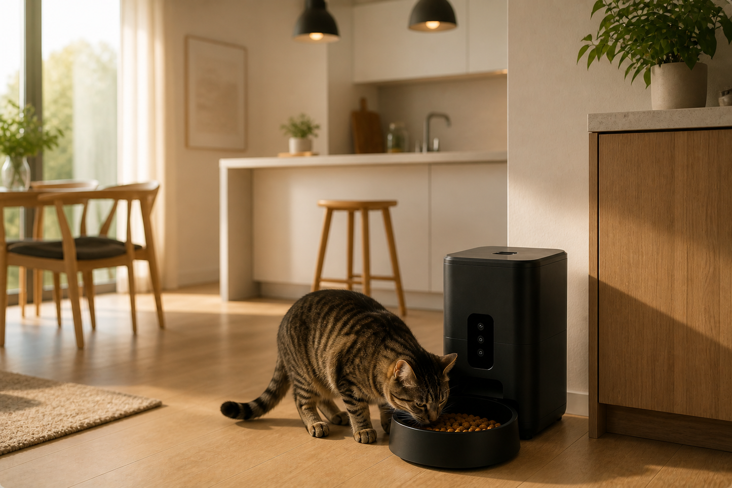 Distributeur automatique de croquettes pour chat et chien